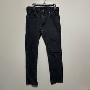 Levi's 514 Men's Jeans 32X31 Black Denim Slim Straight Fit Casual Grunge Stretch